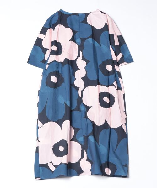marimekko（マリメッコ）の「Unikko / Agnete cotton poplin dress（ワンピース・レディース・ネイビー・40/42/38/34/36）」の2枚目の写真