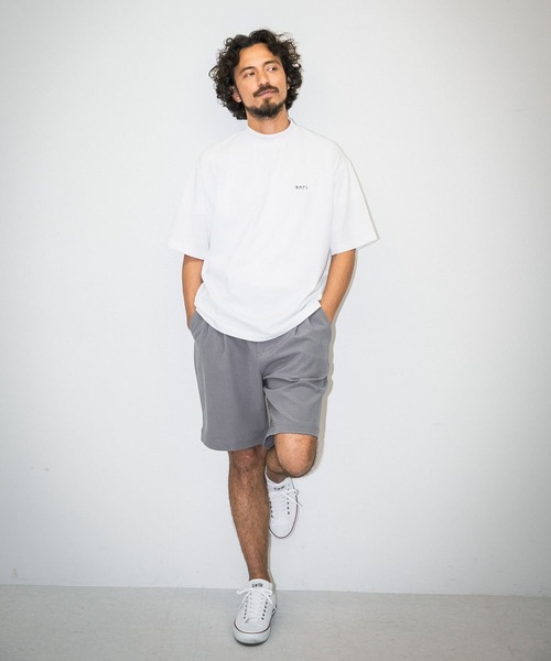 エルちゃん☆新品 吸水速乾 UVカット機能 BIGロゴ モックシャツ Champion チャンピオン ランニングウェア メンズ Tシャツ 長袖