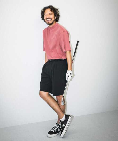OOPS×RYUAMBEコラボTシャツ モックネック アーバンリサーチ ゴルフ OOPS×RYUAMBE モックネックTシャツ[LAA5-11A805]｜URBAN