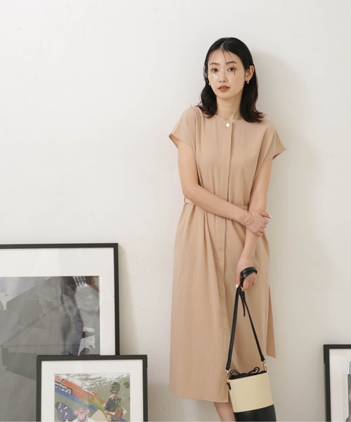 LB.04/前開きフレンチスリーブワンピース
