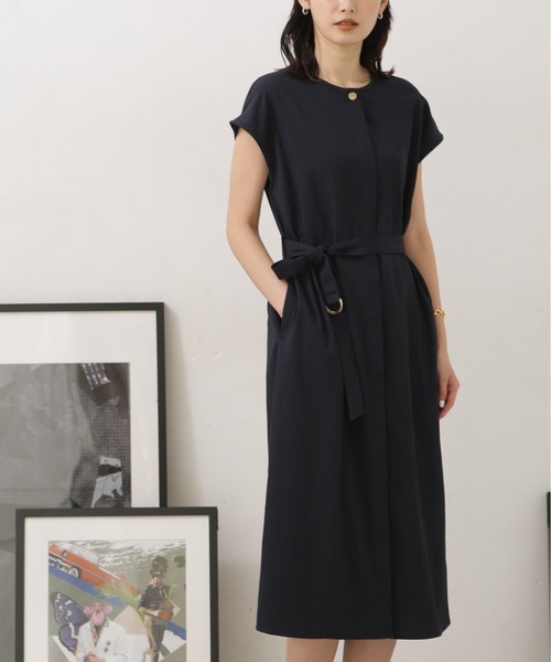 LB.04/前開きフレンチスリーブワンピース