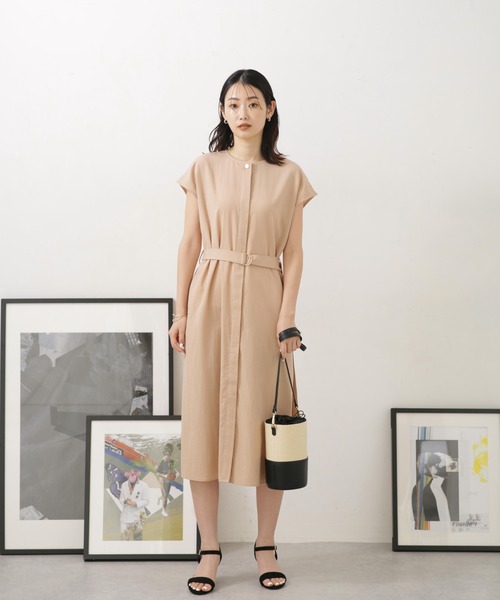 LB.04/前開きフレンチスリーブワンピース