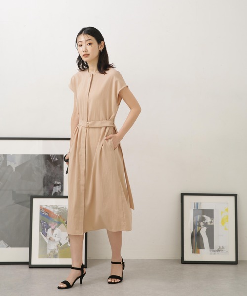 LB.04/前開きフレンチスリーブワンピース