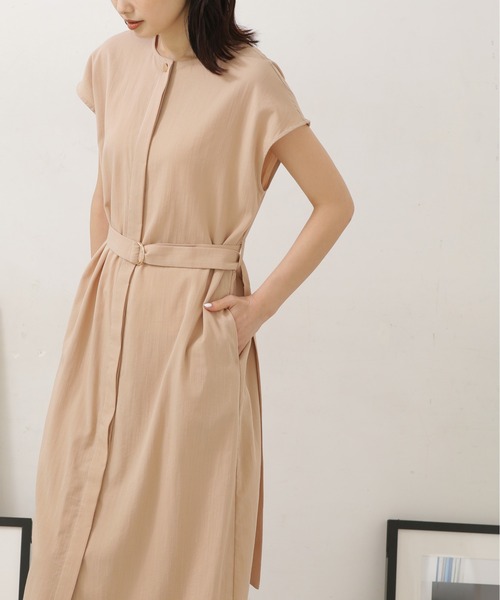 LB.04/前開きフレンチスリーブワンピース