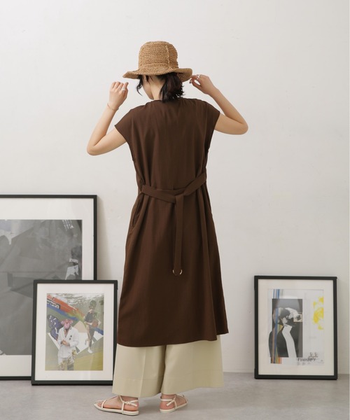 LB.04/前開きフレンチスリーブワンピース