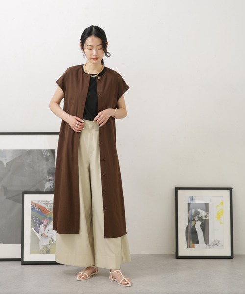 LB.04/前開きフレンチスリーブワンピース