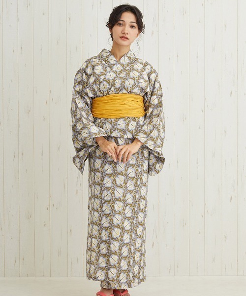 チチカカ（チチカカ）の「Shanti Shanti ディンティブロックプリント浴衣セット【WEB限定】（浴衣・レディース・レッド/ブラウン/グリーン・FREE）」の2枚目の写真