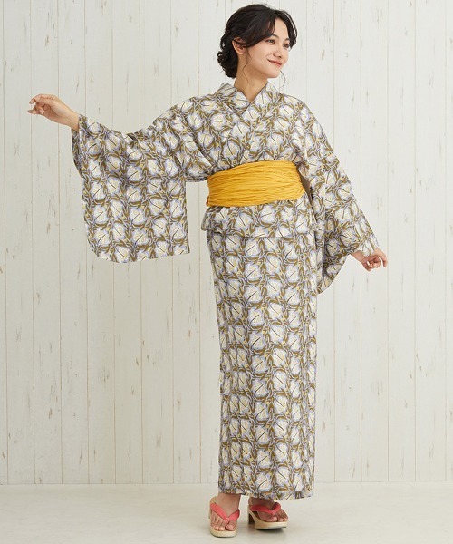 チチカカ（チチカカ）の「Shanti Shanti ディンティブロックプリント浴衣セット【WEB限定】（浴衣・レディース・レッド/ブラウン/グリーン・FREE）」の14枚目の写真