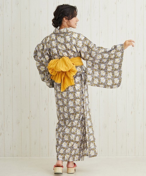 チチカカ（チチカカ）の「Shanti Shanti ディンティブロックプリント浴衣セット【WEB限定】（浴衣・レディース・レッド/ブラウン/グリーン・FREE）」の6枚目の写真