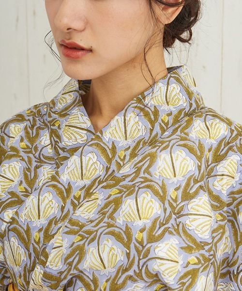 チチカカ（チチカカ）の「Shanti Shanti ディンティブロックプリント浴衣セット【WEB限定】（浴衣・レディース・レッド/ブラウン/グリーン・FREE）」の8枚目の写真