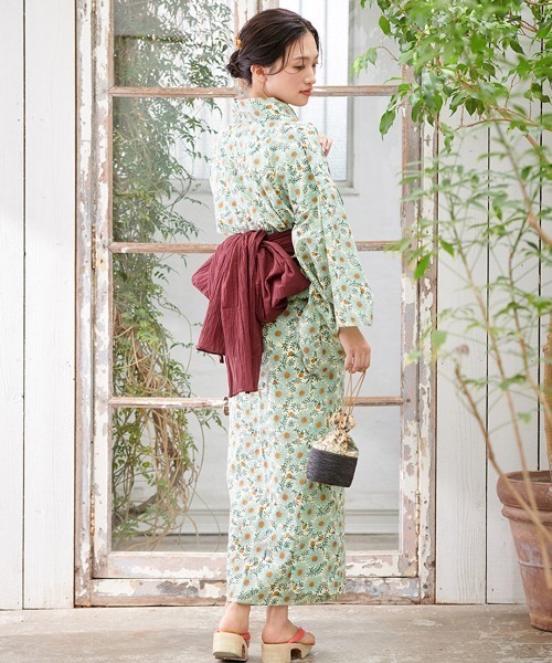チチカカ（チチカカ）の「Shanti Shanti ディンティブロックプリント浴衣セット【WEB限定】（浴衣・レディース・レッド/ブラウン/グリーン・FREE）」の12枚目の写真