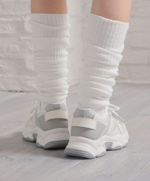 Honeys（ハニーズ）の「厚底ソールスニーカー（スニーカー・レディース・グレー/ブラック/アイボリー/ホワイト/ライトグレー・S/M/L/LL）」の7枚目の写真