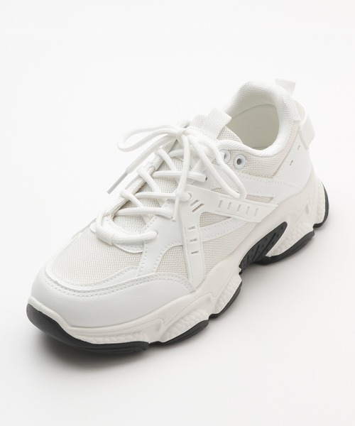 Honeys（ハニーズ）の「厚底ソールスニーカー（スニーカー・レディース・グレー/ブラック/アイボリー/ホワイト/ライトグレー・S/M/L/LL）」の16枚目の写真