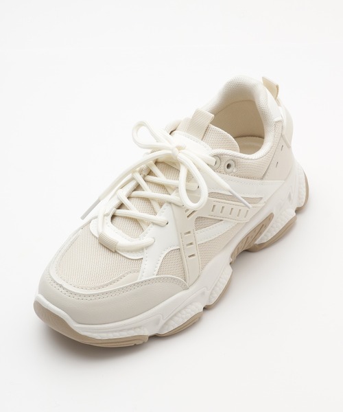 Honeys（ハニーズ）の「厚底ソールスニーカー（スニーカー・レディース・グレー/ブラック/アイボリー/ホワイト/ライトグレー・S/M/L/LL）」の22枚目の写真