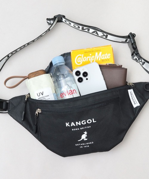 KANGOL(カンゴール)の「ジャガードテープ ウエストポーチ(ボディバッグ/ウエストポーチ・メンズ・ブラック・FREE)」の13枚目の写真