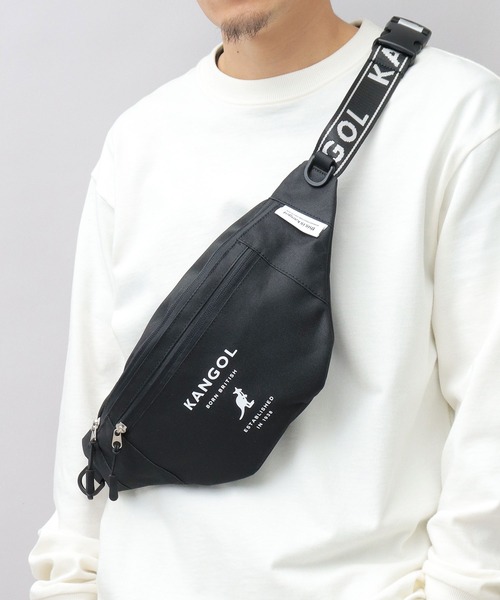 KANGOL(カンゴール)の「ジャガードテープ ウエストポーチ(ボディバッグ/ウエストポーチ・メンズ・ブラック・FREE)」の21枚目の写真