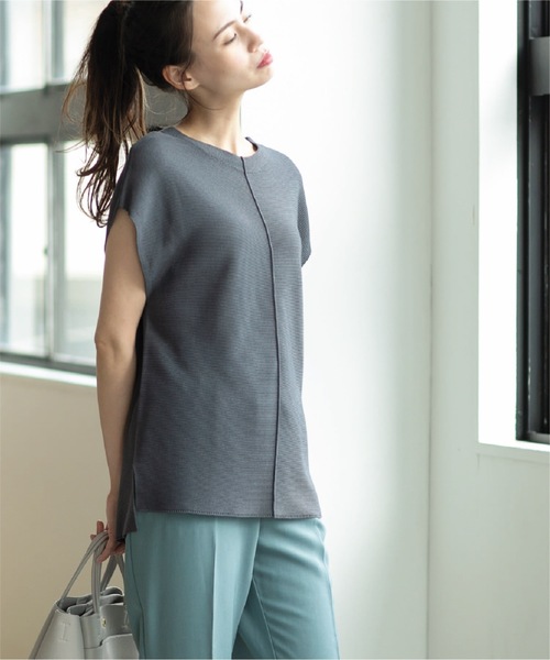 OPAQUE.CLIP（オペークドットクリップ）の「◆ボトルネックフレンチスリーブニット【洗える/抗ピリング】（ニット/セーター・レディース・ライトベージュ/カーキ/ブラック/チャコールグレー/ピンク/ピンク系・00）」の20枚目の写真