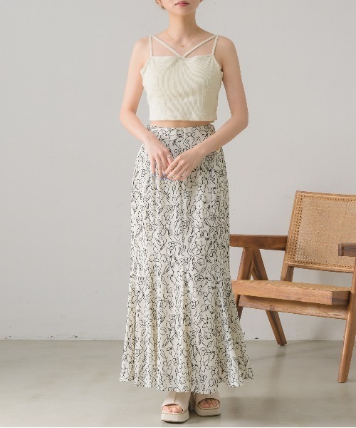 RETRO GIRL（レトロガール）の「ショートテレコキャミ（キャミソール・レディース・ブルー/ナチュラル/ブラック系その他/イエロー/ブラック・FREE）」の21枚目の写真