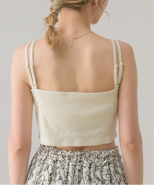 RETRO GIRL（レトロガール）の「ショートテレコキャミ（キャミソール・レディース・ブルー/ナチュラル/ブラック系その他/イエロー/ブラック・FREE）」の17枚目の写真