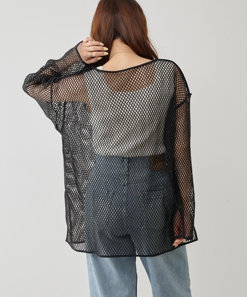 PUAL CE CIN（ピュアルセシン）の「メッシュプルオーバー（Tシャツ/カットソー・レディース・オフホワイト/ブラック・FREE）」の19枚目の写真