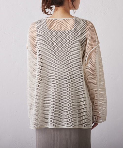PUAL CE CIN（ピュアルセシン）の「メッシュプルオーバー（Tシャツ/カットソー・レディース・オフホワイト/ブラック・FREE）」の10枚目の写真