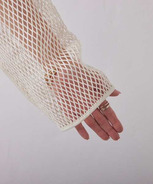 PUAL CE CIN（ピュアルセシン）の「メッシュプルオーバー（Tシャツ/カットソー・レディース・オフホワイト/ブラック・FREE）」の4枚目の写真