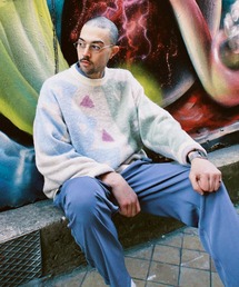 【ddp / ディーディーピー】ART GRAPHIC KNIT PULLOVER