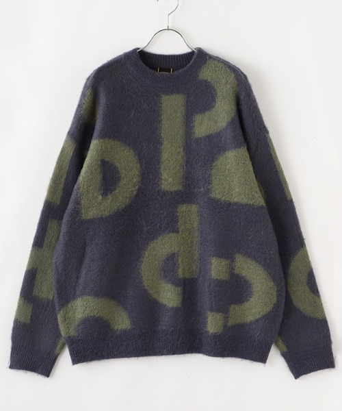 ニット/セーター Knit pullover sweater ddp / ディーディーピー】ART GRAPHIC KNIT PULLOVER（ニット