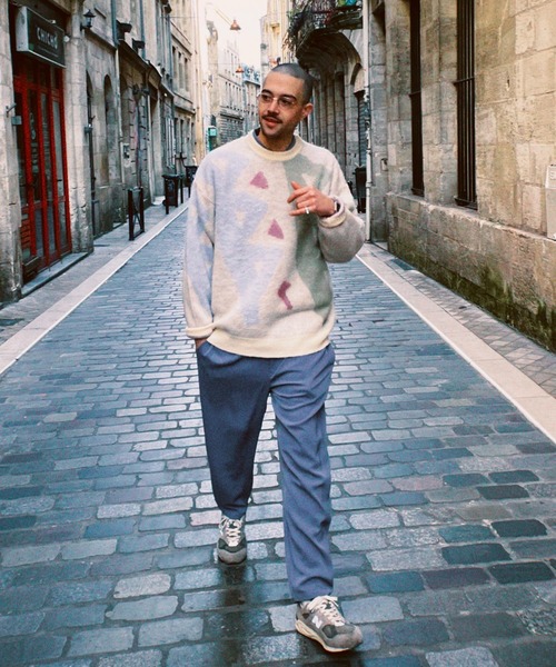ddp(ディーディーピー)の「【ddp / ディーディーピー】ART GRAPHIC KNIT PULLOVER(ニット/セーター・メンズ・ブルー/ネイビー/ブラック/ホワイト系2/ホワイト系1/ベージュ・MEDIUM/LARGE)」の19枚目の写真