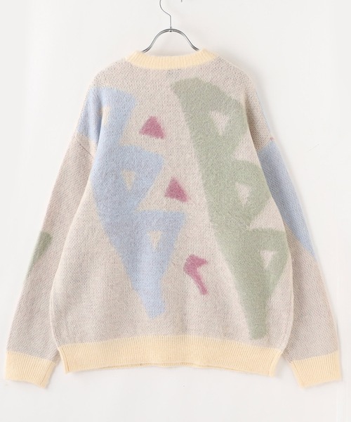 ニット/セーター Knit pullover sweater WHITE MAILS セーター ニット WASHI＆COOMA LAMBS RIB KNIT