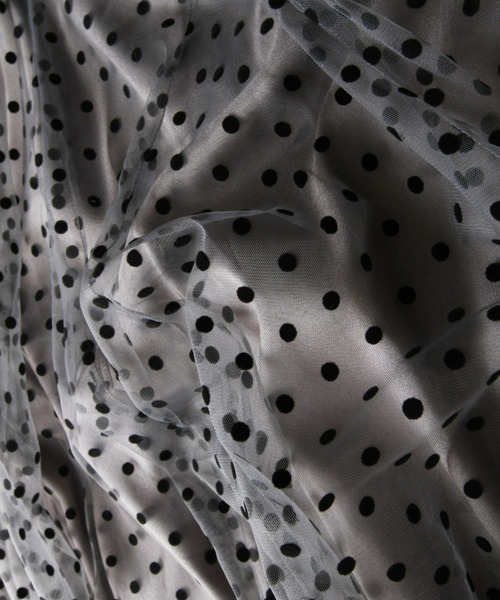 &. NOSTALGIA（アンドドットノスタルジア）の「フロッキードットチュールスカート（スカート・レディース・ブラック/チャコールグレー/ブラウン/アイボリー/グレー・M/S）」の15枚目の写真