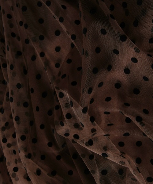 &. NOSTALGIA（アンドドットノスタルジア）の「フロッキードットチュールスカート（スカート・レディース・ブラック/チャコールグレー/ブラウン/アイボリー/グレー・M/S）」の16枚目の写真