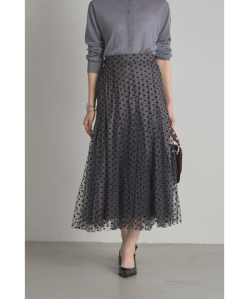 フロッキードットチュールスカート（スカート）｜&. NOSTALGIA（アンド