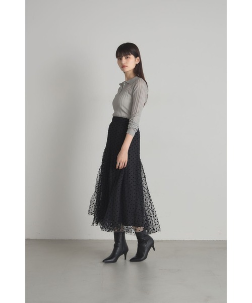 フロッキードットチュールスカート（スカート）｜&. NOSTALGIA