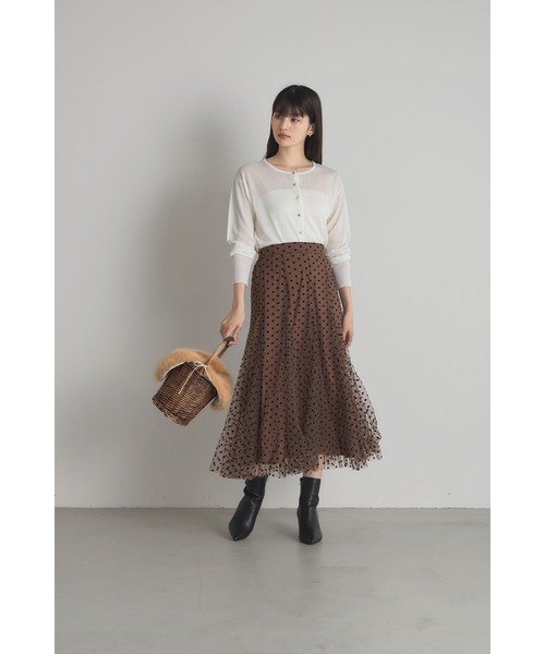 極美品　希少プロエンザスクーラー　変形ロングスカート　フロッキー　赤　イタリア製 ロングスカート .-- UCRA （ピンク） -MANGO - マンゴ公式