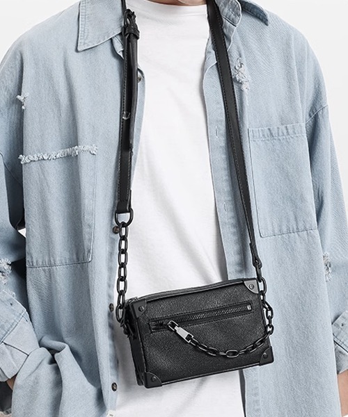 Theater code（シアターコード）の「▲chain square bag/チェーン スクエアバッグ ショルダーバッグ（ショルダーバッグ・メンズ・ブラック・FREE）」の9枚目の写真