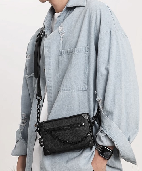 Theater code（シアターコード）の「▲chain square bag/チェーン スクエアバッグ ショルダーバッグ（ショルダーバッグ・メンズ・ブラック・FREE）」の10枚目の写真