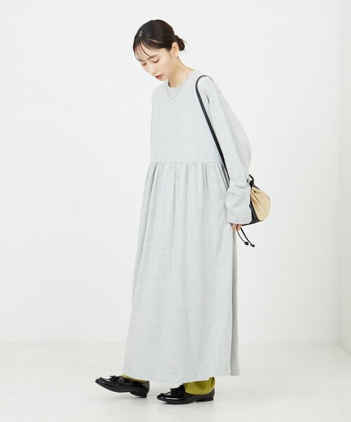 FREAK'S STORE（フリークスストア）の「限定展開　ウエスト ギャザー切替 マキシ ワンピース（ワンピース・レディース・グレー/オレンジ/ナチュラル/オリーブ/ブルー/ブラック/ブラウン・SMALL/MEDIUM）」の13枚目の写真