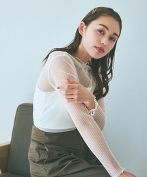 mysty woman | プリーツシアープルオーバー　978895(Tシャツ/カットソー)