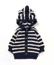 【キッズとリンクコーデ可能】耳付きベビーカーディガン