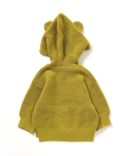 BREEZE(ブリーズ)の「【キッズとリンクコーデ可能】耳付きベビーカーディガン(カーディガン/ボレロ・キッズ・ネイビー/ライム/オフホワイト・80/70)」の8枚目の写真