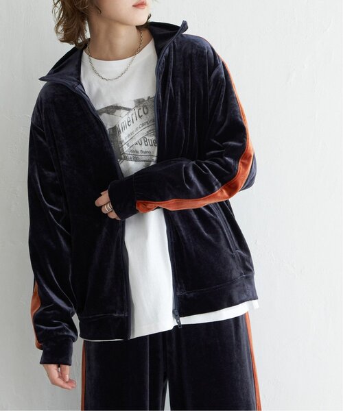 notch.（ノッチ）の「【セットアップ対応】ベロアトラックジャケット（ジャージ・レディース・ブラック/ネイビー・M）」の16枚目の写真