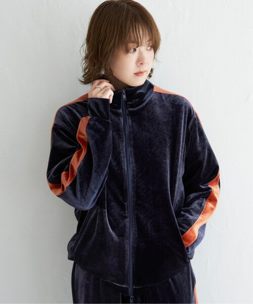 notch.（ノッチ）の「【セットアップ対応】ベロアトラックジャケット（ジャージ・レディース・ブラック/ネイビー・M）」の17枚目の写真