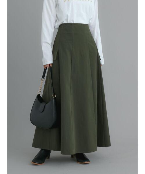 Te chichi(テチチ)の「カーゴフレアスカート(スカート・レディース・ブラック/カーキ・M/S)」の2枚目の写真