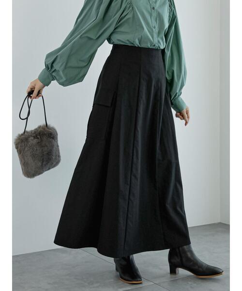 Te chichi(テチチ)の「カーゴフレアスカート(スカート・レディース・ブラック/カーキ・M/S)」の1枚目の写真