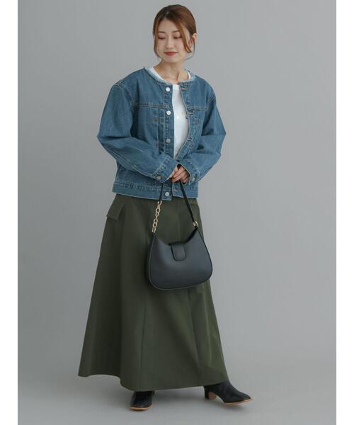 Te chichi(テチチ)の「カーゴフレアスカート(スカート・レディース・ブラック/カーキ・M/S)」の4枚目の写真