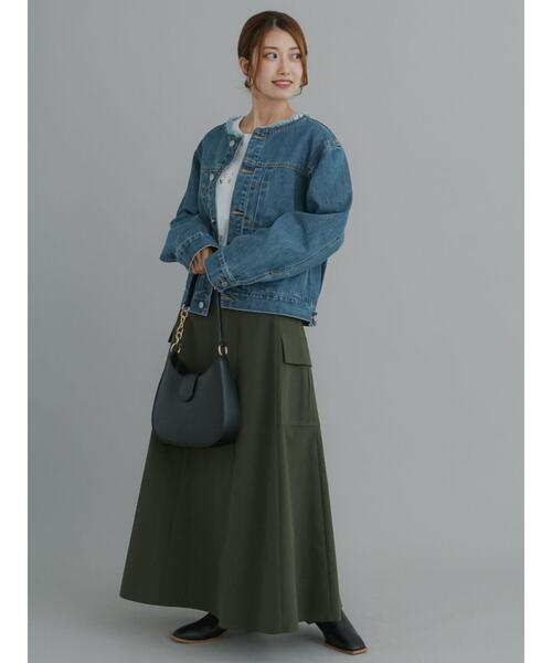 Te chichi(テチチ)の「カーゴフレアスカート(スカート・レディース・ブラック/カーキ・M/S)」の5枚目の写真