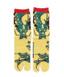 倭物やカヤ（ワモノヤカヤ）の「【カヤ】足袋型くつ下23～25cm 龍 赤（ソックス/靴下・レディース）」