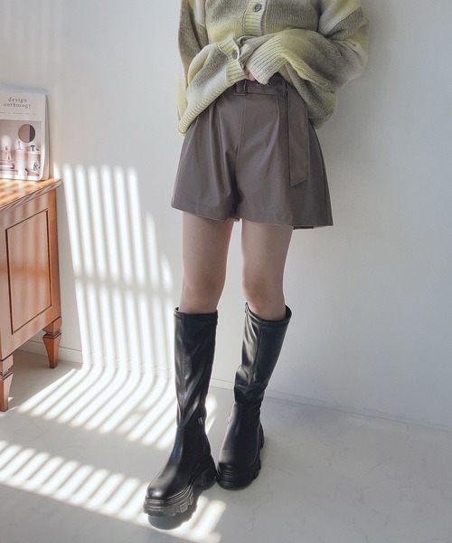 AS KNOW AS plus（アズノゥアズプラス）の「☆ベルト付フェイクレザー