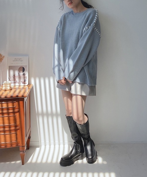 AS KNOW AS plus（アズノゥアズプラス）の「☆ベルト付フェイクレザーショートパンツ（その他パンツ・レディース・ブラック/アイボリー/モカ・FREE）」の7枚目の写真